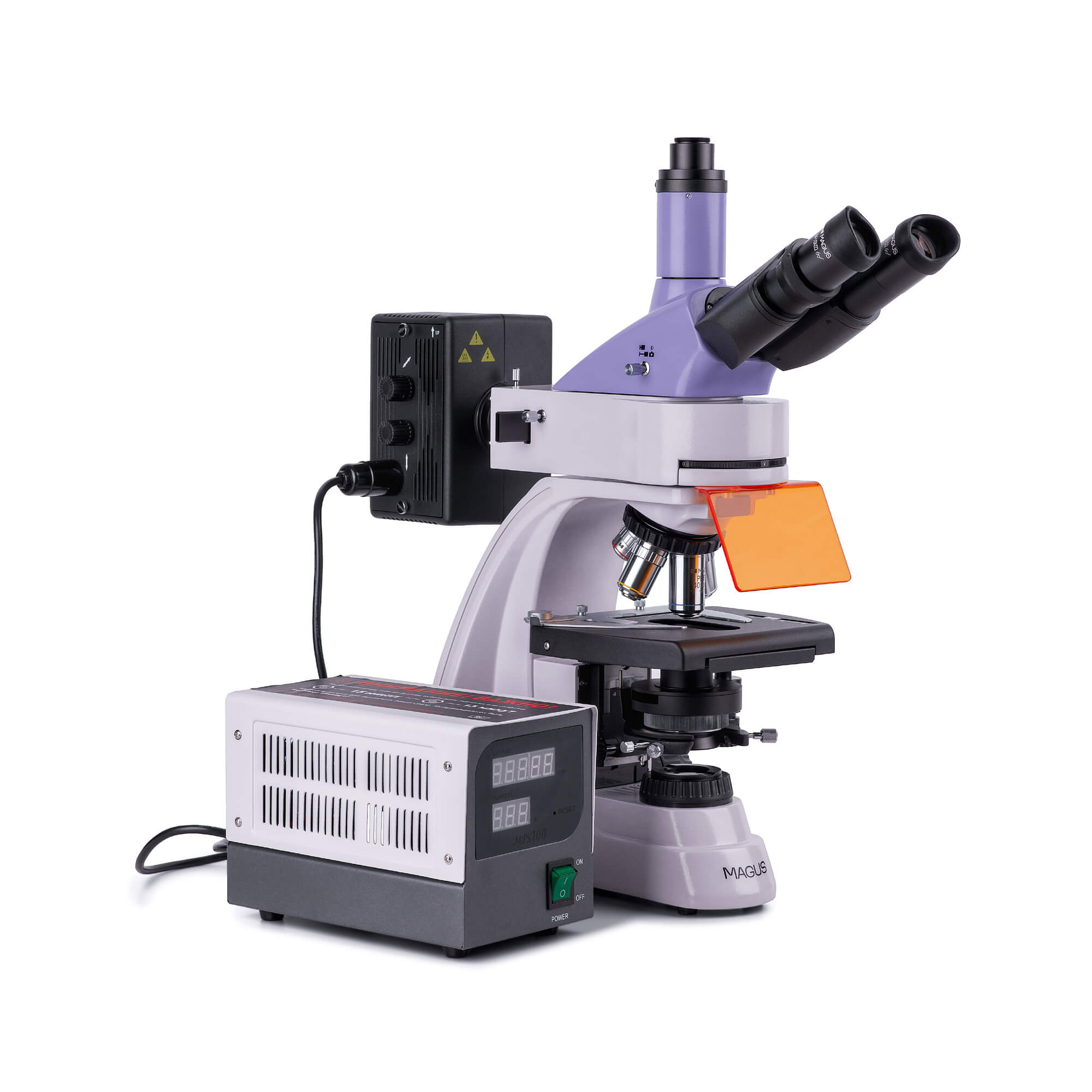Trinokulárny, fluorescenčný mikroskop MAGUS Lum 400 obsah balenia